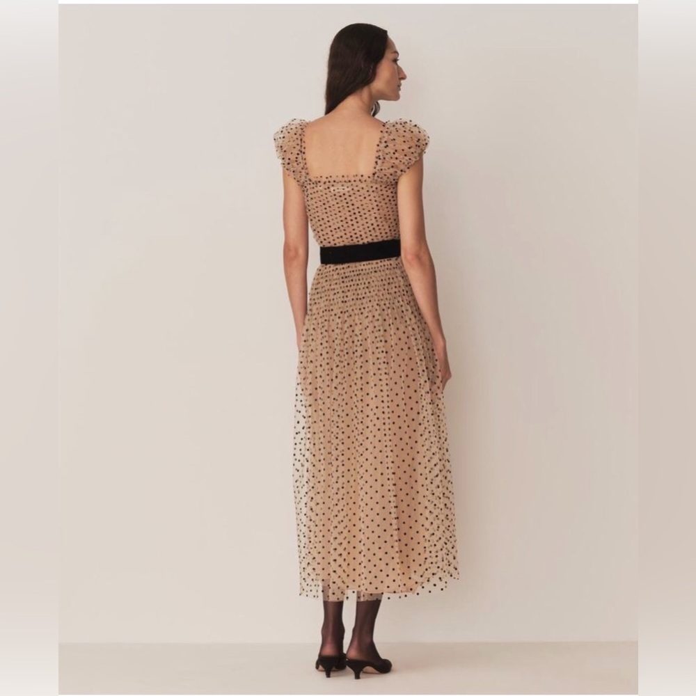 Doen Pamelina Dress Cream - Flocked Dot Tulle Dress - Picture 7 of 7